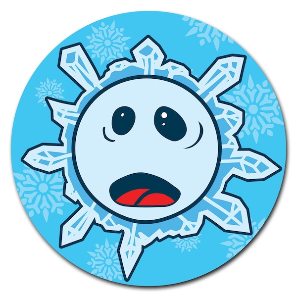 Signmission Snowflake Shocked Circle Corrugated Plastic Sign C-12-CIR-Snowflake Shocked - main